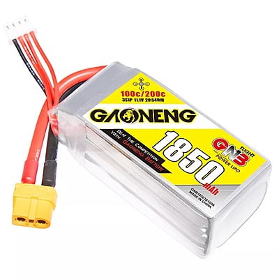 GNB-BATT-43 GNB 1850mAh 3S1P 11.1V 100C Lipo Battery - Lightweight drone battery
