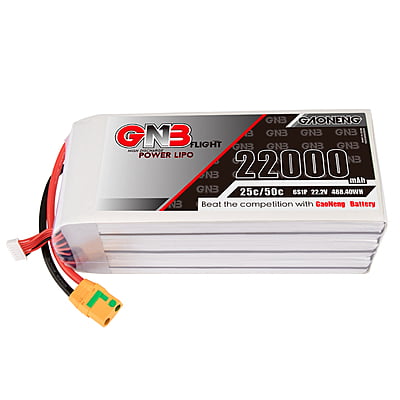 GNB 22000mAh 6S1P 22.2V 25C Lipo Battery