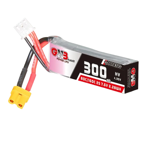 GNB 300mAh 2S1P 7.6V HV 80C Lipo Battery