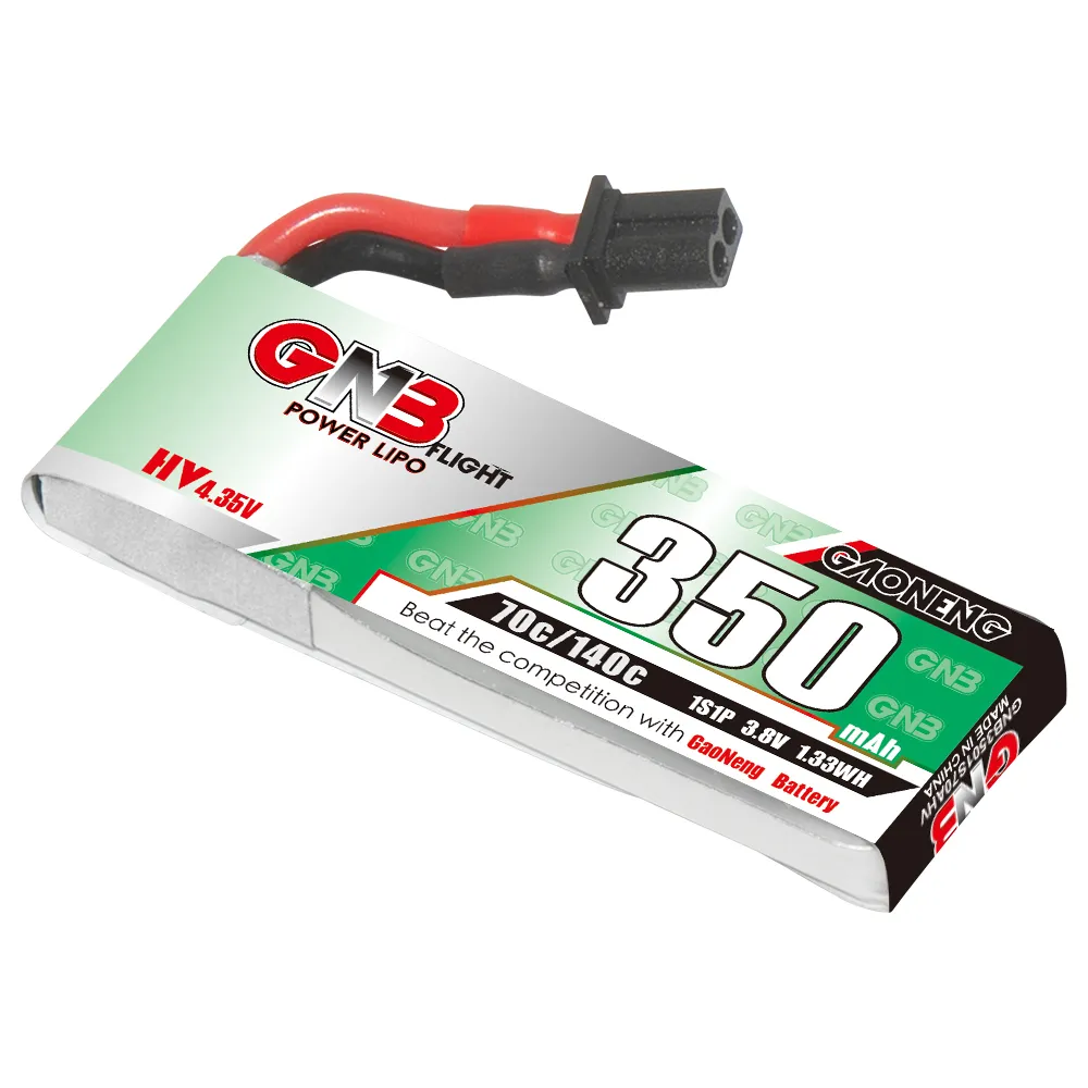 GNB 350mAh 1S1P 3.8V PH2.0 70C Lipo Battery