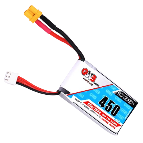 GNB 450mAh 2S1P 7.4V 80C Square Type Lipo Battery