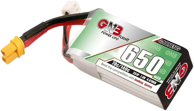 GNB 650mAh 2S1P 7.4V 70C Lipo Battery GNB 650mAh 2S1P 7.4V 70C Lipo Battery
