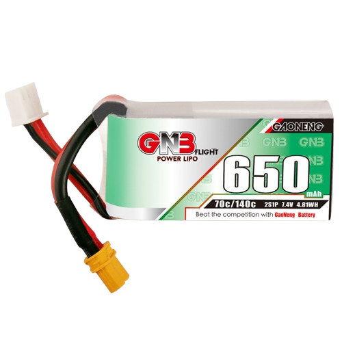 GNB 650mAh 2S1P 7.4V 70C Lipo Battery GNB 650mAh 2S1P 7.4V 70C Lipo Battery