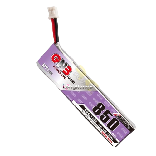 GNB 850mAh 1S1P 3.8V HV 60C PH2.0 Long Type Lipo Battery