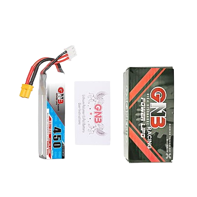 GNB 450mAh 2S1P 7.4V 80C Long Type Lipo Battery