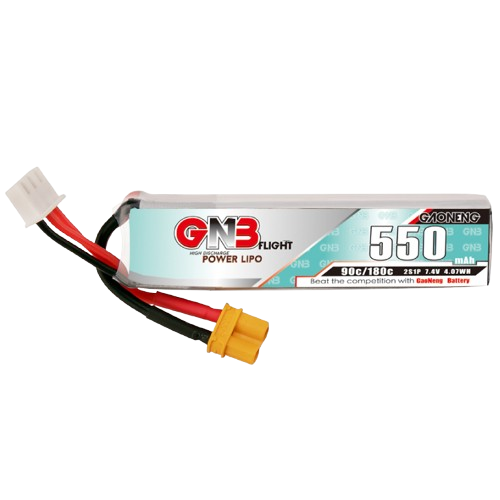 GNB 550mAh 2S1P 7.4V 90C Long Type Lipo Battery