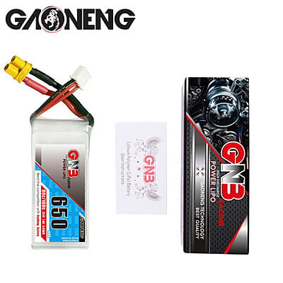 GNB 650mAh 2S1P 7.4V 80C Square Type Lipo Battery