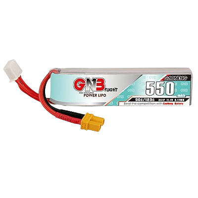 GNB 550mAh 3S1P 11.1V 90C Long Type Lipo Battery