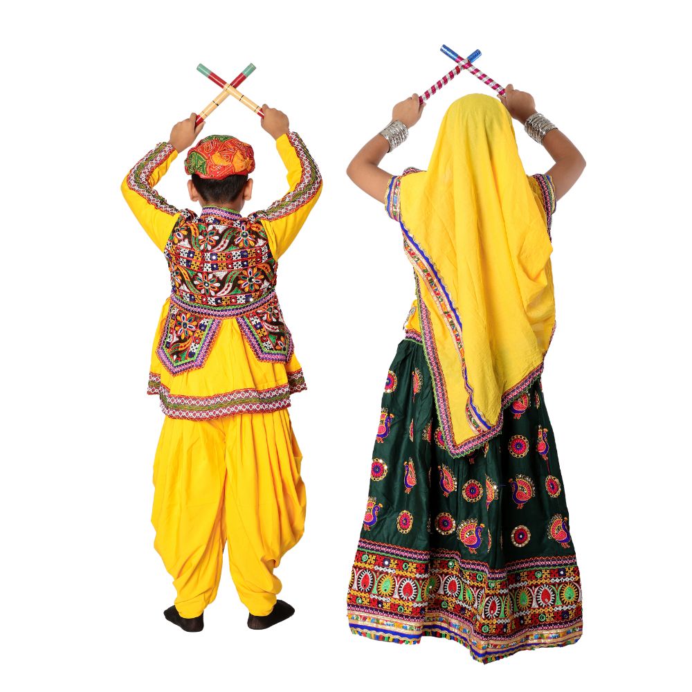Garba Dance Fancy Dress Costume Boys & Girls Combo Set Garba Dance Fancy Dress Costume Boys & Girls Combo Set
