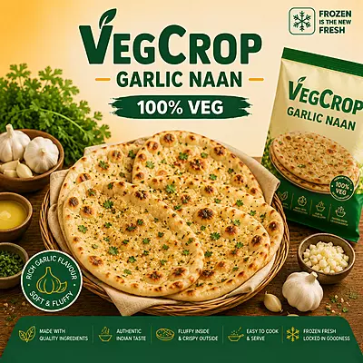 Frozen Garlic Naan 85g X 11 Pieces