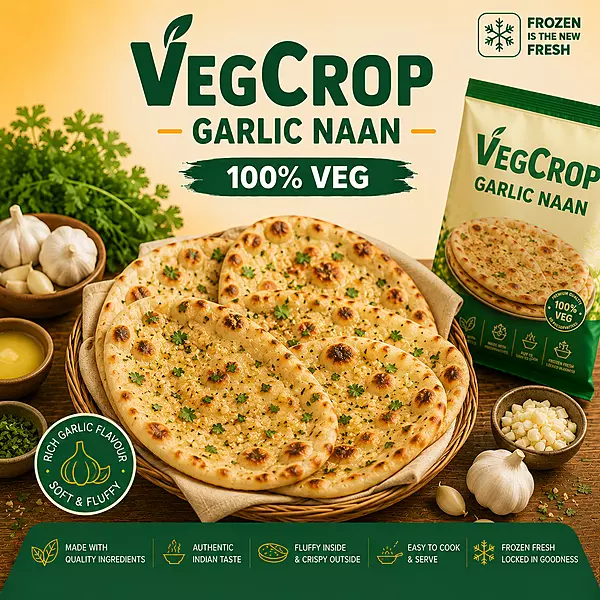 Frozen Garlic Naan 85g X 11 Pieces