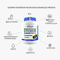 Gaspari Nutrition Myofusion Advanced Whey Protein Powder, Rich Chocolate - 2 kgs (4.4 LBS)