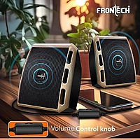 Frontech SPK-0010 delivers rich, immersive sound with a sleek, compact design—ideal for desktops, laptops, and everyday entertainment.