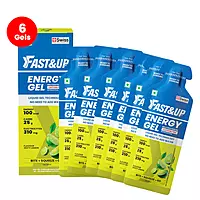 FAST&UP ENERGY GEL - NON-CAFFEINATED - ZESTY LEMON-6 GEL PACKS