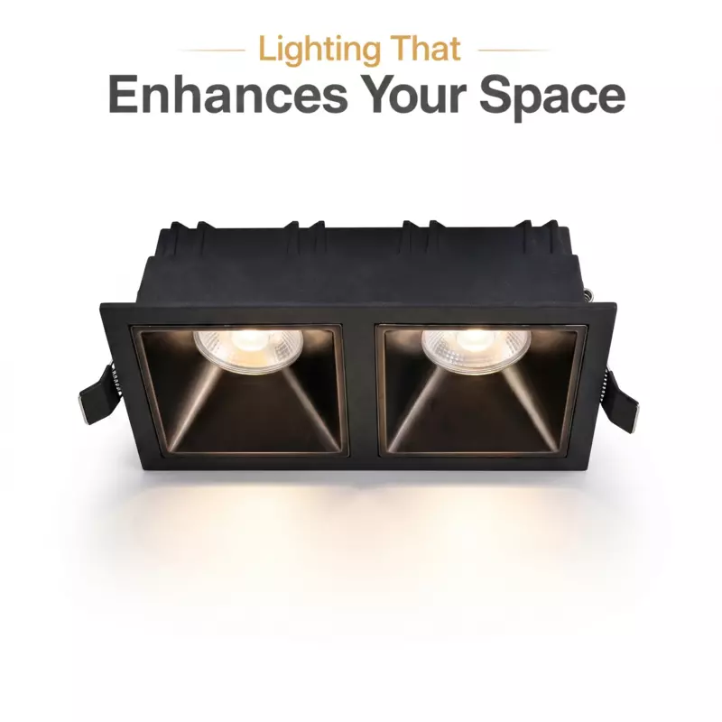Twin Dual Grille Light 2X10 Watt (Black)