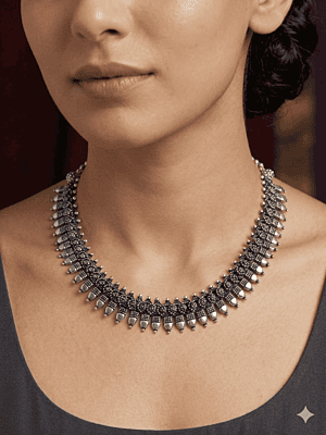 The Heritage Oxidized Silver Neclace