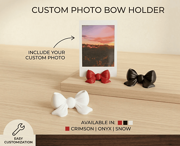 Custom Photo Bow Holder