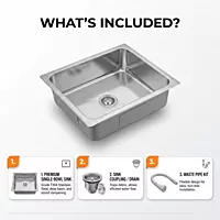 Modern Square Single Bowl Kitchen Sink