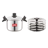 Sonu Stainless Steel Strainer Pot | Multipurpose Pasta, Noodles & Vegetable Cooker