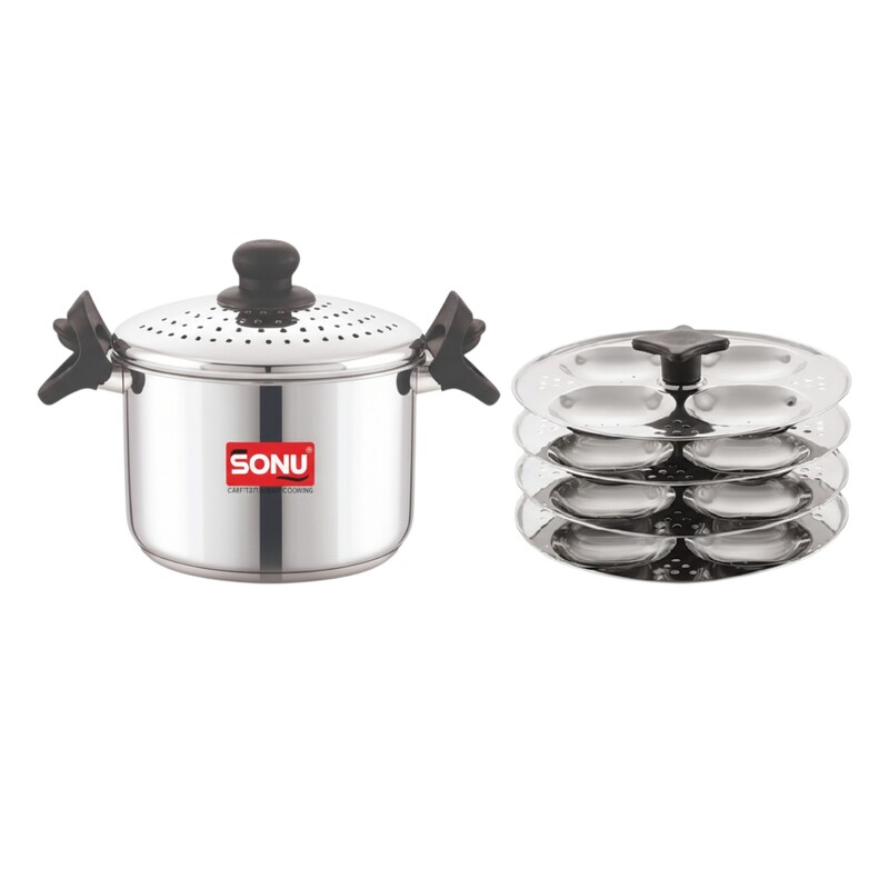 Sonu Stainless Steel Strainer Pot  | Multipurpose Pasta, Noodles & Vegetable Cooker