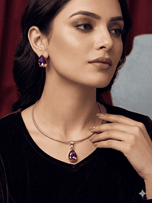 Mystic Aurora Pear-Drop Jewellery Set