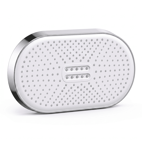Quadra (White) 10x14 Premium ABS Shower Head