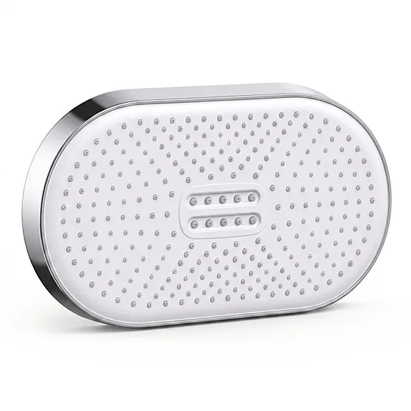 Quadra (White) 10x14 Premium ABS Shower Head