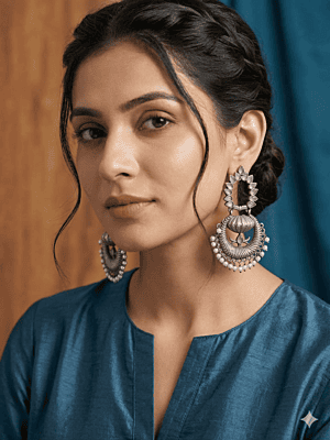 Gemini said Antique Oxidized Silver Crescent Drop Earrings with Mauve Accents Gemini said Antique Oxidized Silver Crescent Drop Earrings with Mauve Accents