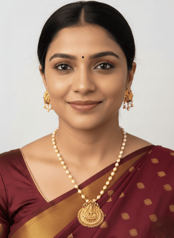 Lakshmi temple pendant jewellery set