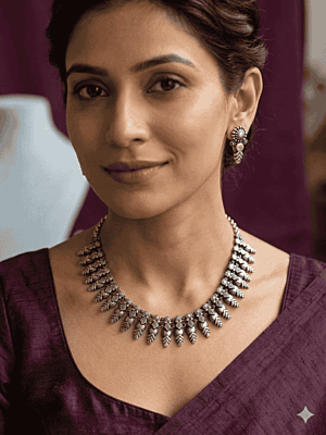 Oxidized Elegance: Tribal-Inspired Jewellery Set