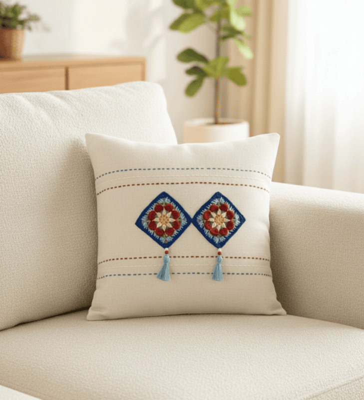 Granny Square Cushion Cover Design 1