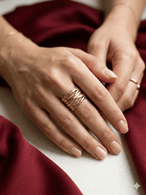 The Interwoven Gold Eternity Ring