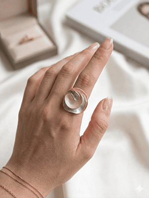 Blush Swirl Statement Ring Blush Swirl Statement Ring
