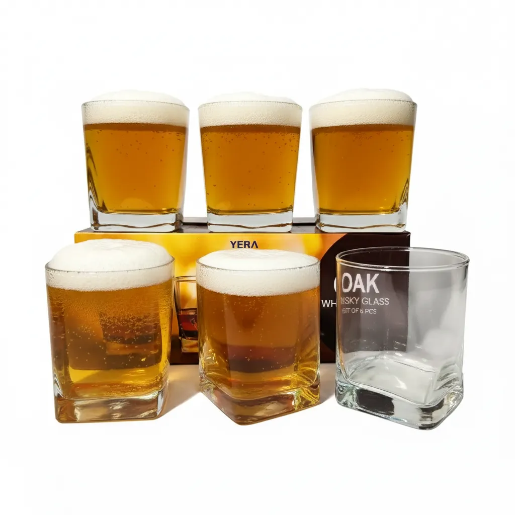 YERA PRIMA OAK Curved/Wavy Base Tumblers (Set of 6)