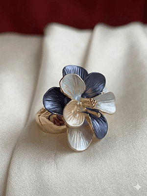 The Midnight Bloom Statement Ring The Midnight Bloom Statement Ring
