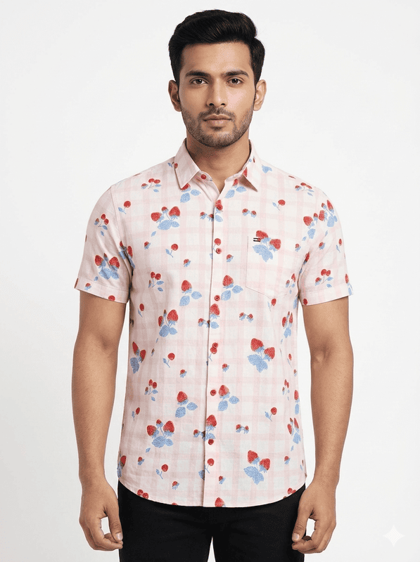 Men’s 100% Cotton Printed Shirt