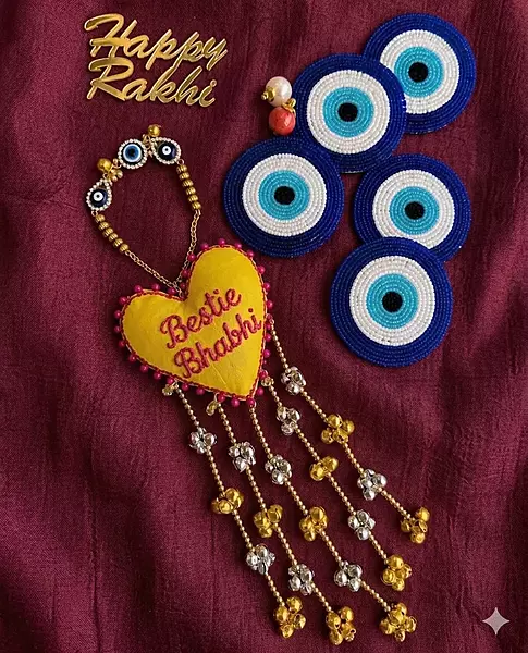 Bestie Bhabhi Heart Lumba Rakhi