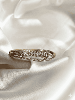 The Seraphina Marquise Wave Bangle The Seraphina Marquise Wave Bangle