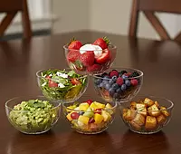 YERA Fiesta Glass Bowls - Set of 6 Pcs