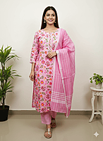 Cotton Three Piece Set Rose