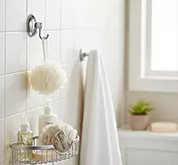 Set of 2 Mesh Bath Poufs / Loofahs with Hanging Rope