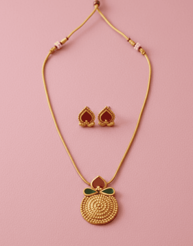 Elegant traditional imitation jewellery set