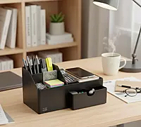 Desk Organizer with Drawer and Compartments
