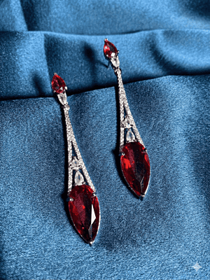 Elegant Pear-Cut Drop Earrings in Sterling Silver