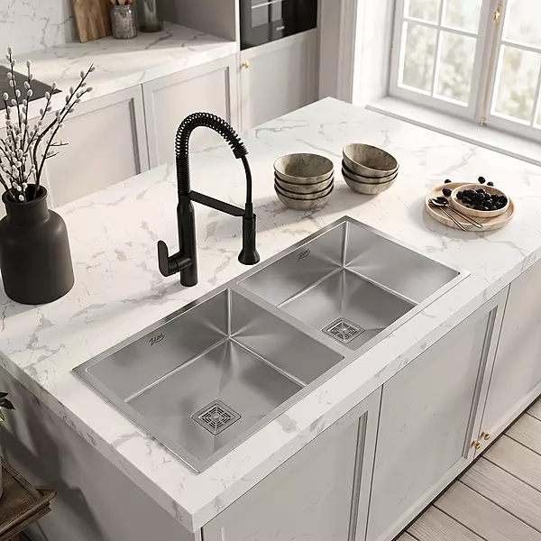 Premium Handmade Double Bowl Sink Stainless Steel 304