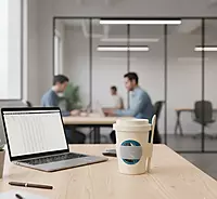 Ceramic Travel Mugs with Silicone Lids & Spoon