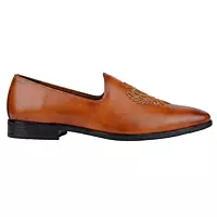 High Class Men's Black Embroidered Loafers