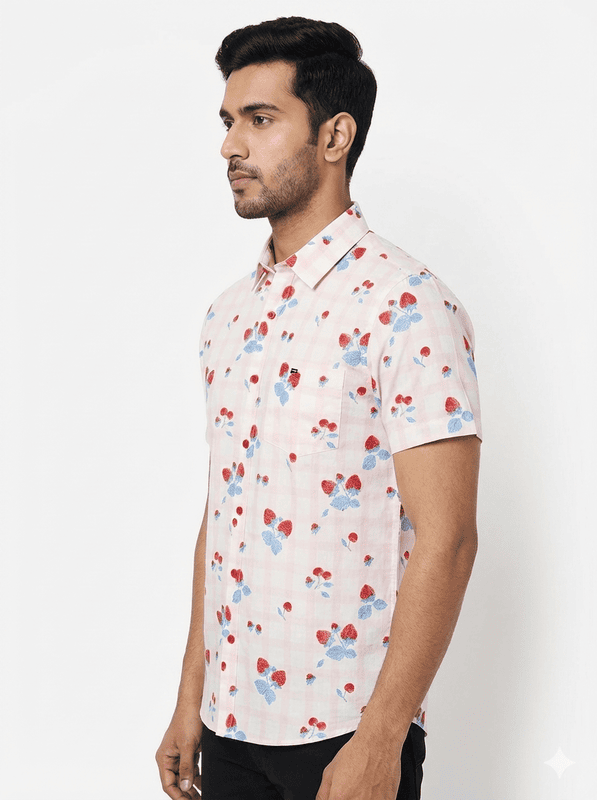 Men’s 100% Cotton Printed Shirt