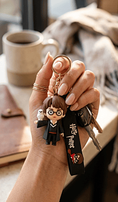 3D Harry Potter Keychain & Keyring with strap