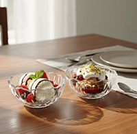 Two-Piece Crystal-Look Glass Bowl Set